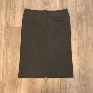 Forever 21 Grey Pinstripe Pencil Skirt